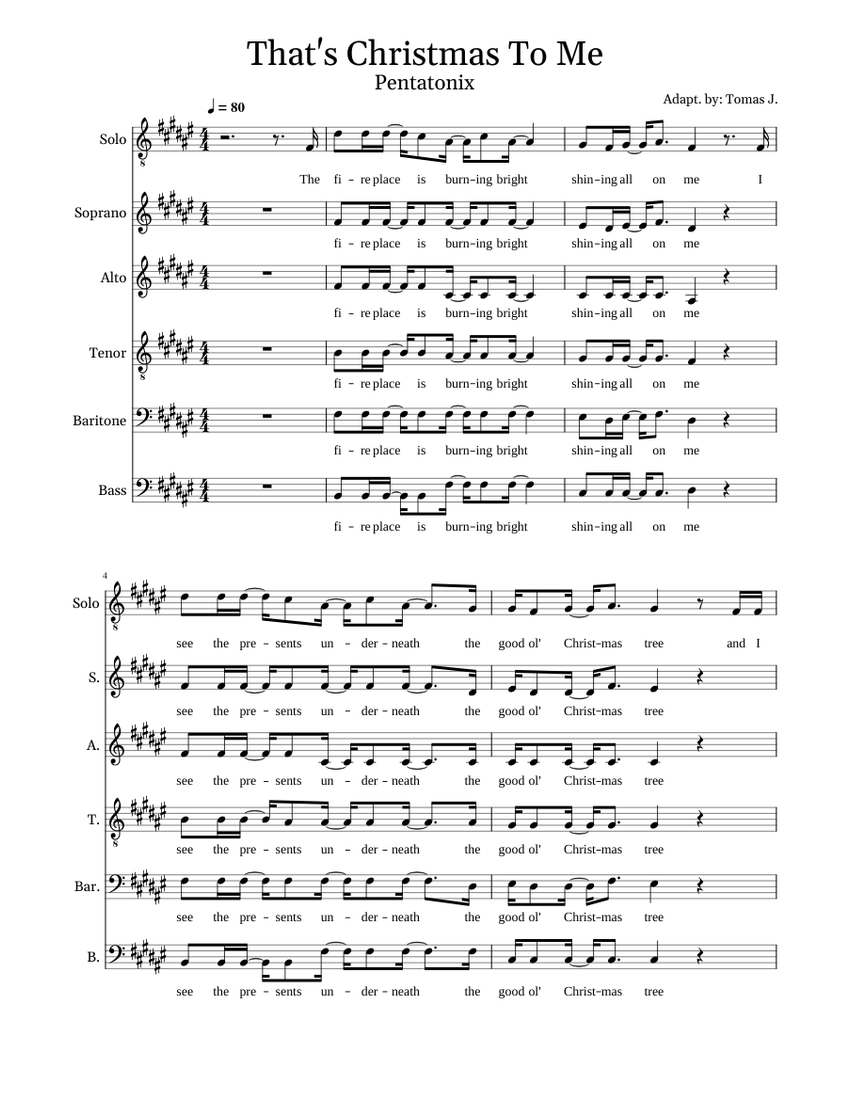That's Christmas to Me Pentatonix That's_Christmas_To_Me Sheet music