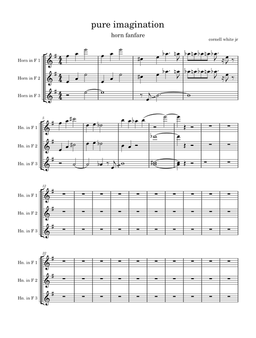 mellophone fanfare pure imagination – Cornell White Jr