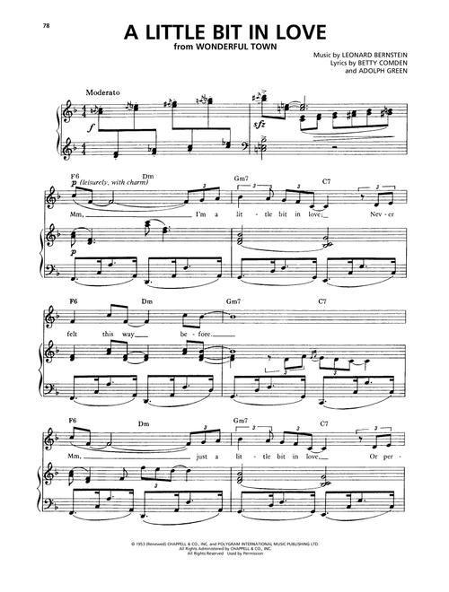 A Little Bit In Love (from Wonderful Town) - Audra McDonald (Piano Vocal)