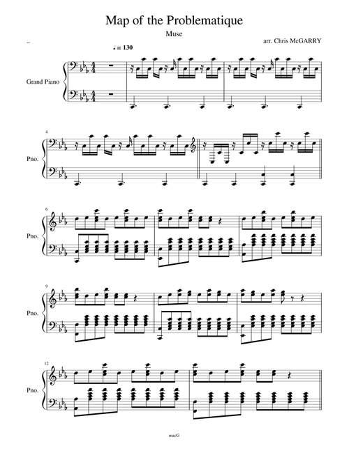 Map Of The Problematique - Muse (Piano & Voice)