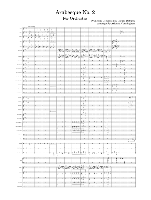 Claude Debussy: Arabesque No. 2 - arr. for Orchestra