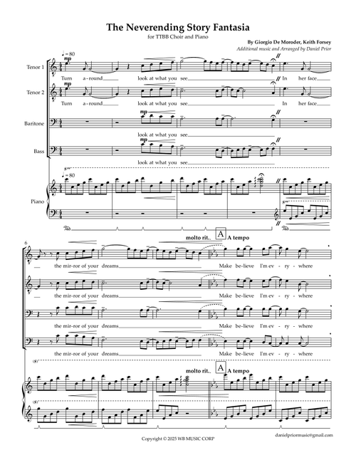 The Neverending Story <main Title> (Arr. Daniel Prior) - Keith Forsey, Giorgio De 1 Moroder (Choral, TTBB)