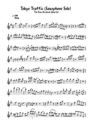 Tokyo Traffic – The Dave Brubeck Quartet Sheet Music for Bass