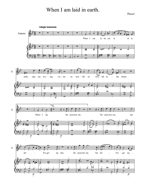 Dido's Lament - Henry Purcel