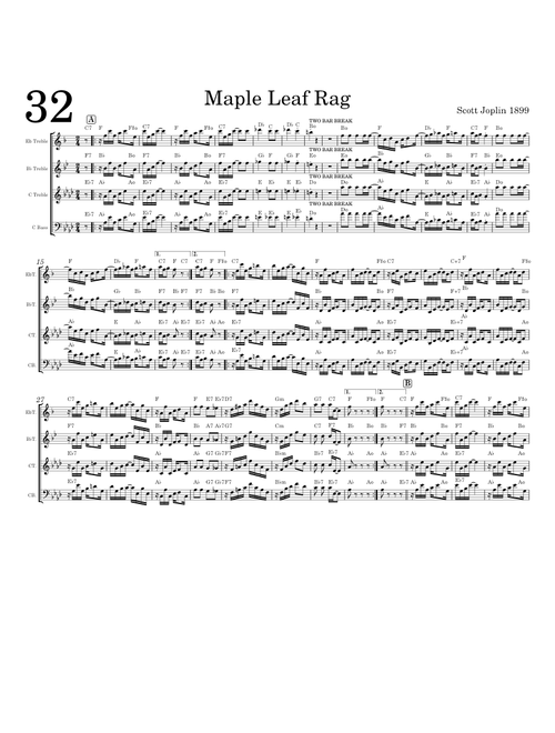 LEADSHEET Maple Leaf Rag
