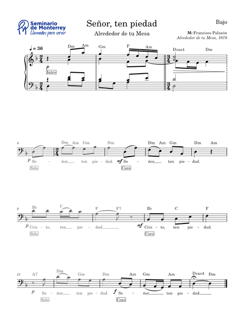 Piedad Palazón (Alrededor de tu Mesa) - Bajo