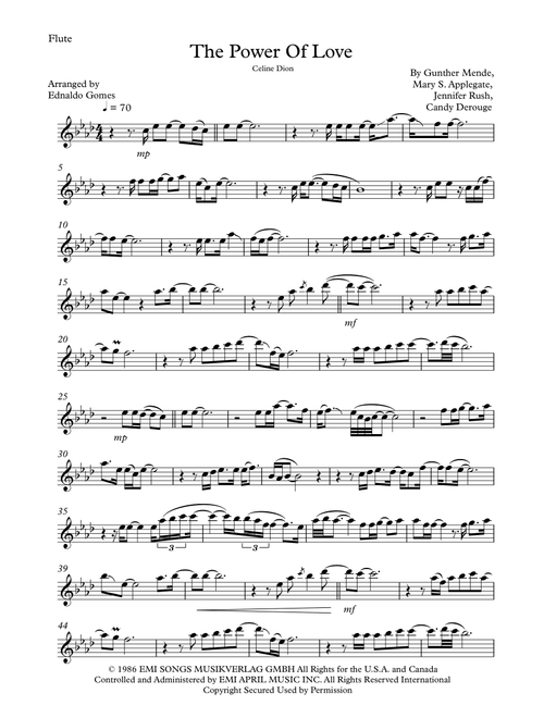 The Power Of Love (Arr. Ednaldo Gomes) - Air Supply (Flute Solo)