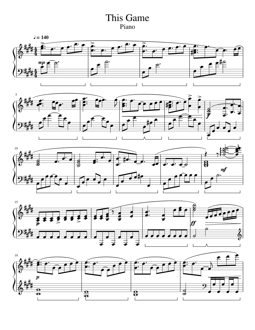 This - Sheet music for Piano (Solo) | Musescore.com