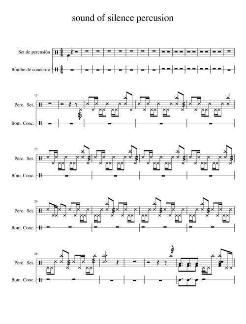 sound of silence percusion
