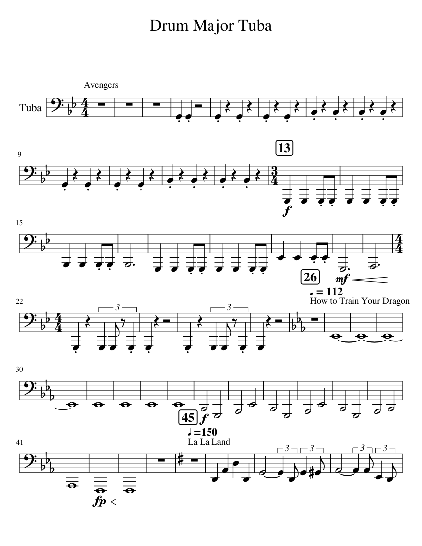 Drum Major Tuba Sheet music for Tuba (Solo) | Musescore.com