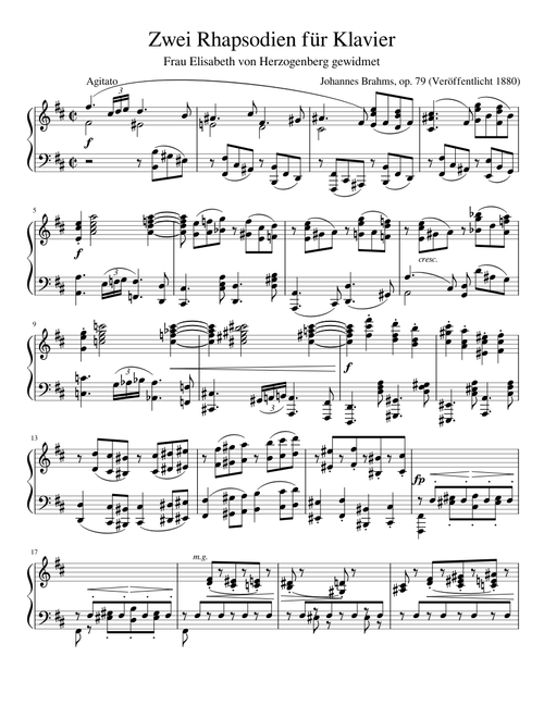 Brahms B minor Rhapsody #1, Op. 79