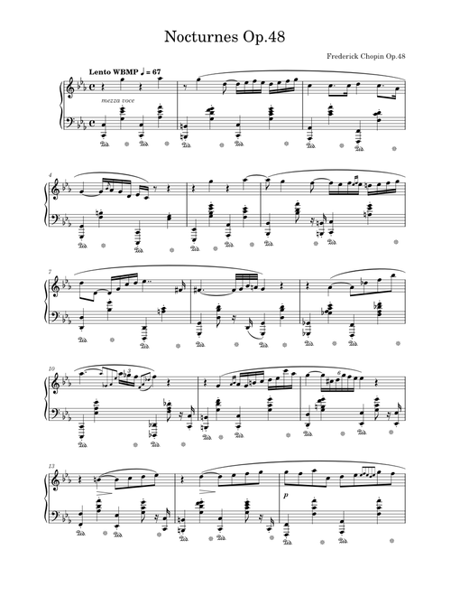 Two Nocturnes Op.48 - Frédéric Chopin (WBMP)