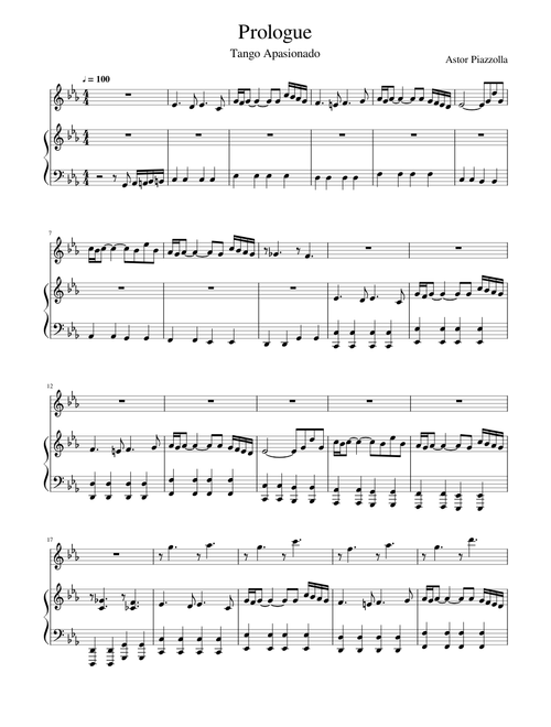 Astor Piazzolla - Prologue (Tango Apasionado)