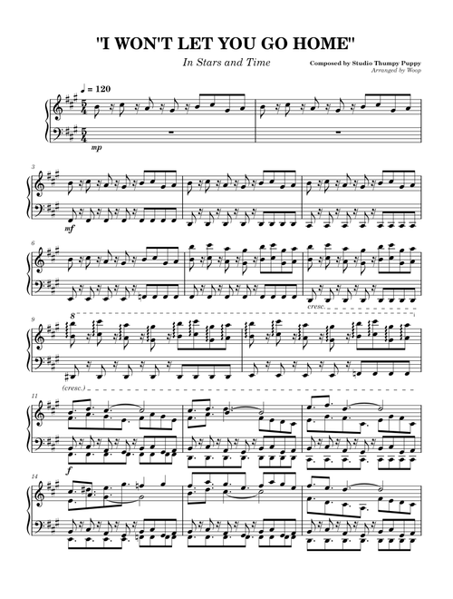 I WON'T LET YOU GO HOME – In Stars and Time