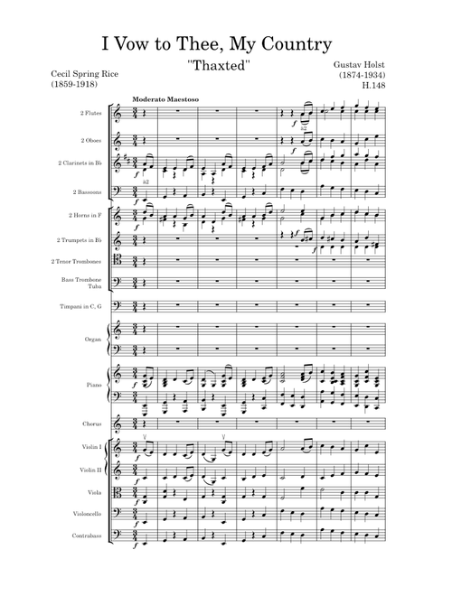I Vow to Thee, My Country - Gustav Holst