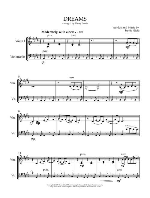 Dreams (Arr. Sherry Lewis) - Fleetwood Mac (Instrumental Duet)