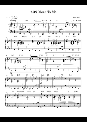 ボーカル ビッグバンド譜面：MEAN TO ME Mean To Me