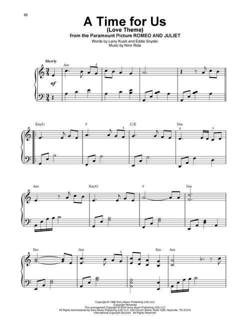 A Time For Us (Love Theme) (from Romeo And Juliet) - Nino Rota (Harp)