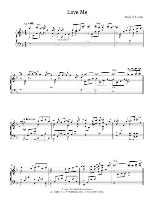 Love Me - Yiruma (Piano Solo)