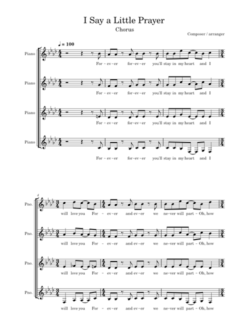 I Say a Little Prayer – Burt Bacharach I Say a Little Prayer