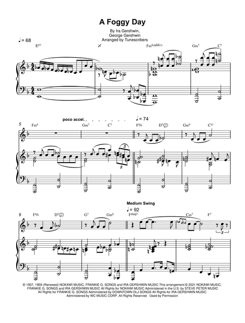 A Foggy Day (Arr. Tunescribers) - Ira Gershwin, George Gershwin (Alto Sax and Piano)