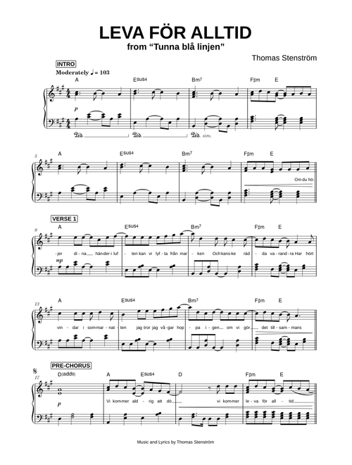 Leva för alltid - Thomas Stenström (Piano)