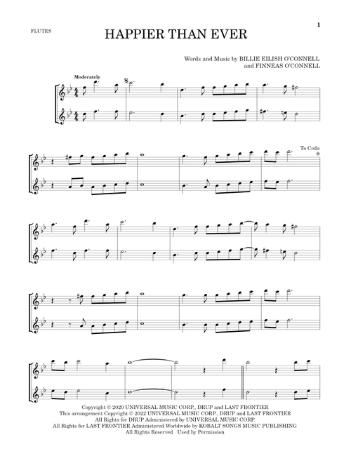 Happier Than Ever - Billie Eilish (Flute Duet)