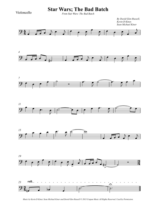 Star Wars; The Bad Batch (Arr. Wesley S. SIlva) - Sean Michael Kiner, Kevin D Kiner, David Glen Russell (Cello Solo)