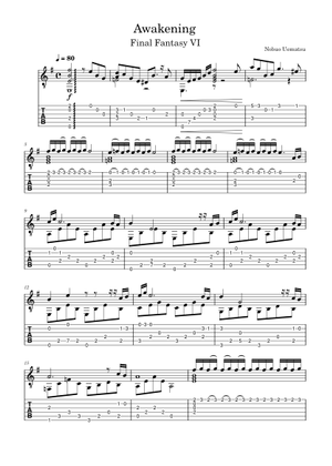 Final Fantasy VI : Awakening – Nobuo Uematsu Sheet Music for Piano