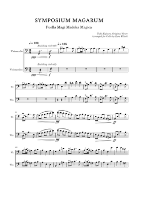 Symposium Magarum – Yuki Kajiura Sheet Music for Cello, Strings