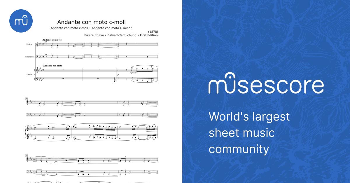 Andante con moto, EG 116 Edvard Grieg Sheet music for Piano, Violin, Cello (Piano Trio