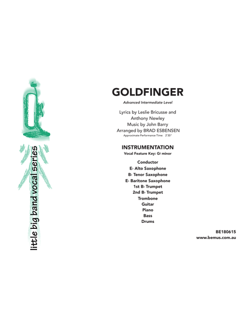 Goldfinger (Arr. Brad Esbensen) - John Barry (Large Ensemble)