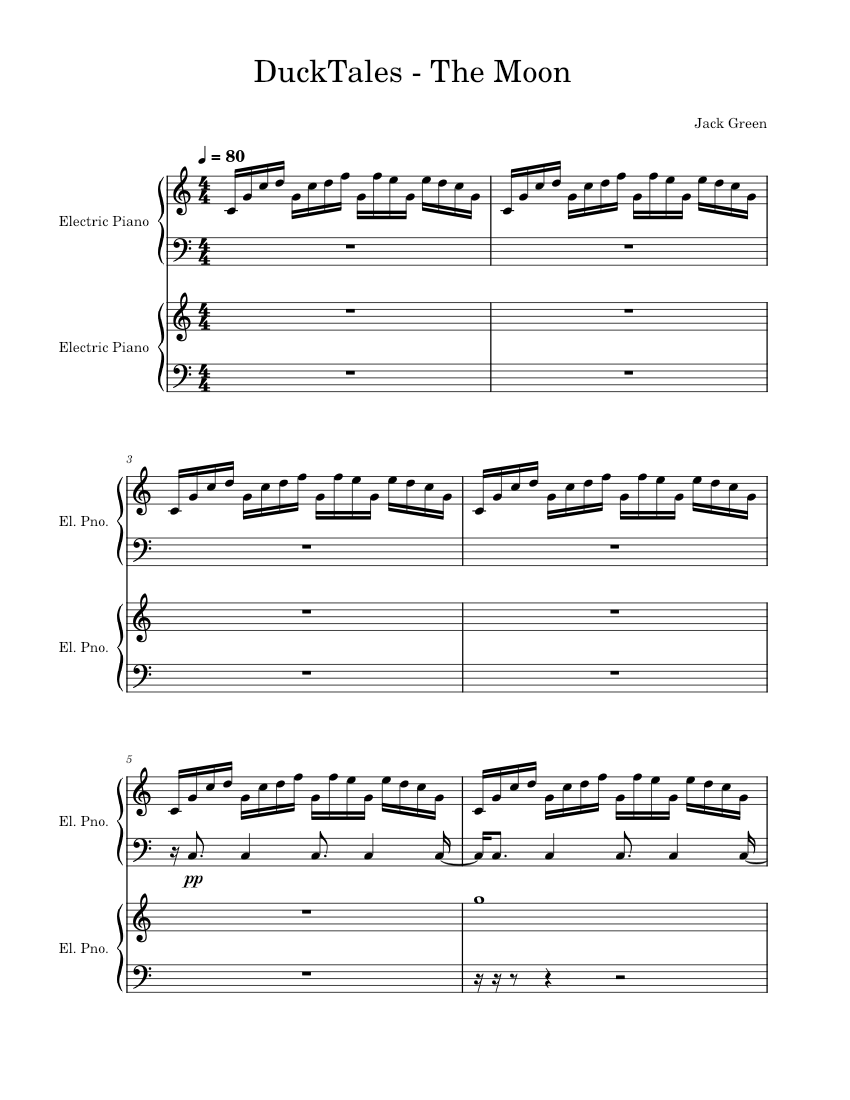 The Moon - DuckTales – XiaoMigros Remake by Jack Green Sheet music for ...