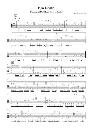 Ego Death – Polyphia Sheet Music and Tab for Guitar (Solo) | MuseScore.com