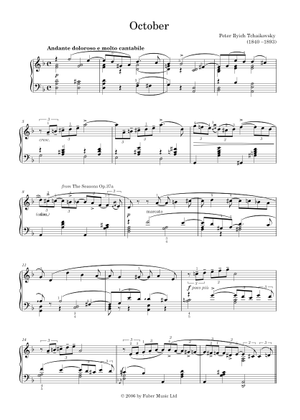Tchaikovsky - October - Autumn Song from The Seasons op. 37 a no. 10 ...