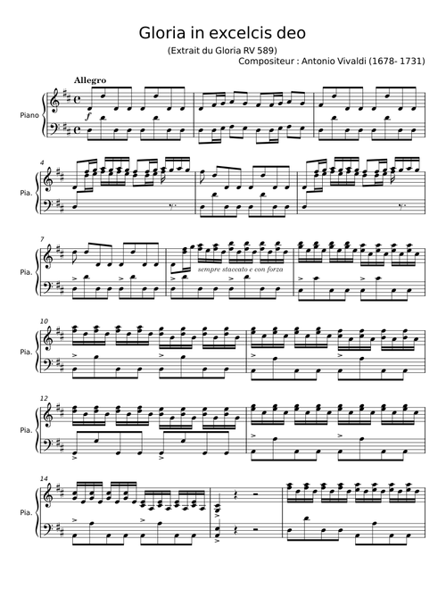 Gloria in excelcis deo - Antonio Vivaldi