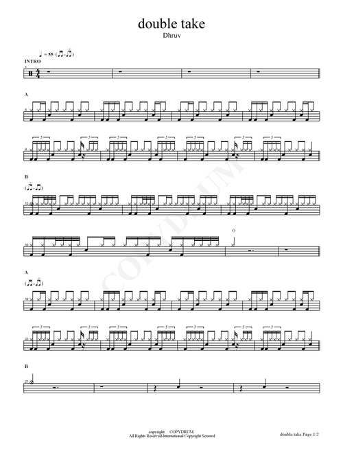 Double Take (Arr. COPYDRUM) - Dhruv (Drums)