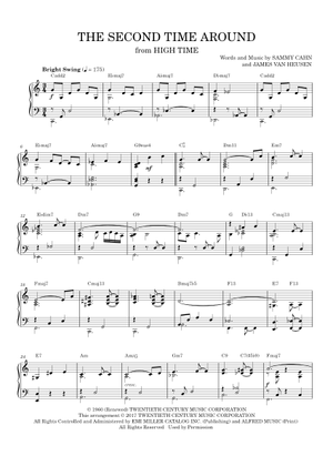 The second time around - re harmonized Sheet Music with Chords for