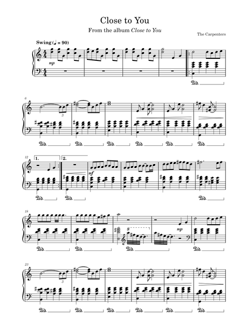 Close to You – The Carpenters