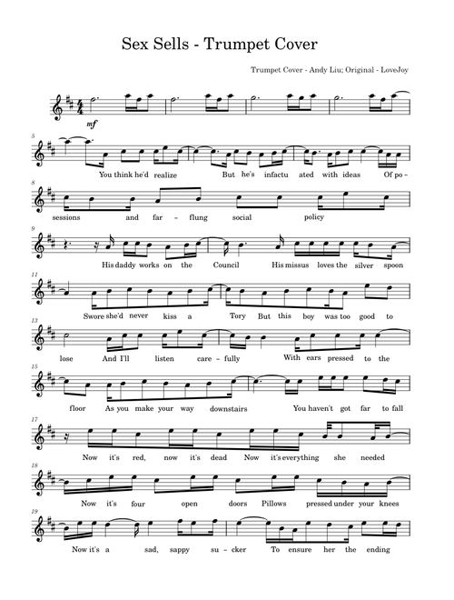Sex Sells – Lovejoy  Sex Sells - Trumpet Cover