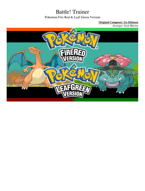 [Concert Band] Pokemon Fire Red & Leaf Green - "Battle! Trainer" (MS 2.3.2)