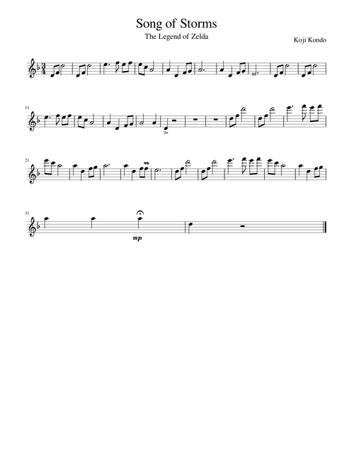 Song of Storms - Violin