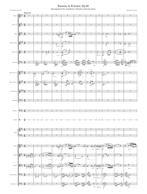 Fantasie in B minor Op.28 (orchestration) - Alexander Scriabin
