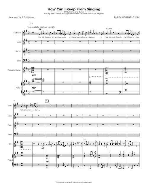 How Can I Keep From Singing (Arr. J. C. Walters) - Rev. Robert Lowry (Large Ensemble)