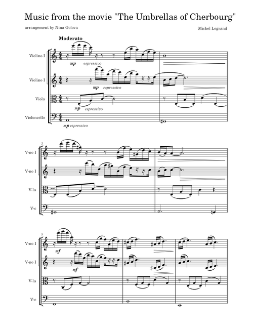 Umbrellas Of Cherbourg – Michel Legrand