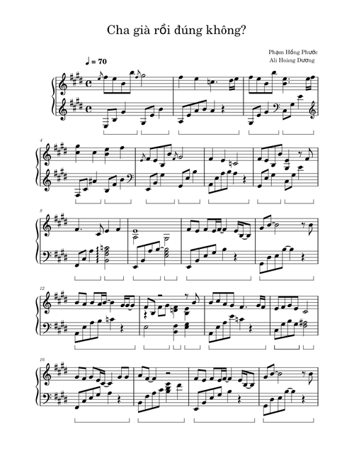 Cha già rồi đúng không