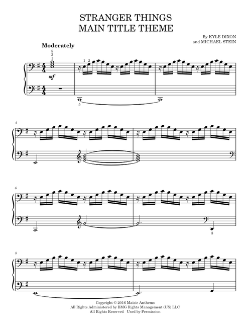 Stranger things - main theme – Misc Soundtrack (Easy Piano)