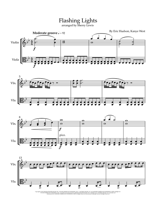 Flashing Lights (Arr. Sherry Lewis) - Kanye West (Instrumental Duet)