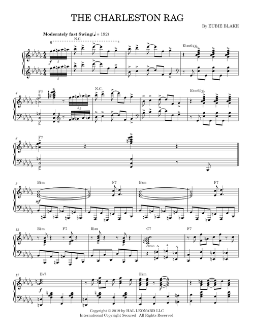 Charleston - Jimmy Johnson (Piano Solo)