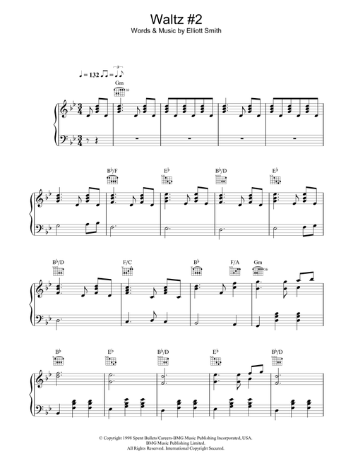 Waltz #2 (XO) - Elliott Smith (Piano-Vocal-Guitar (Piano Accompaniment))